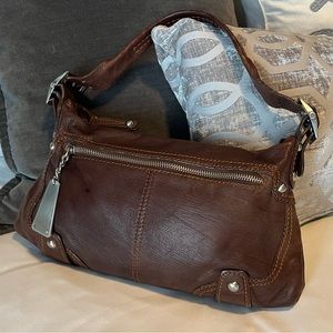 Via Spiga Brown Leather purse w/adjustable shoulder strap.